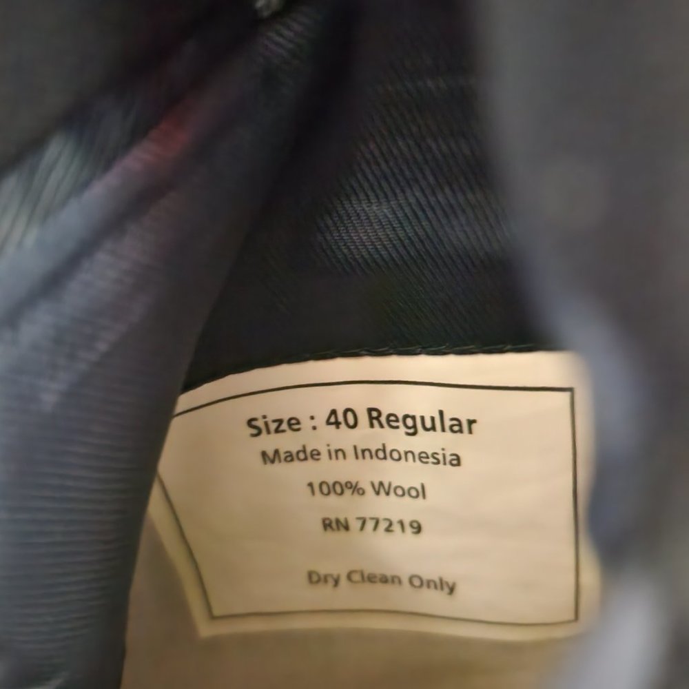 Pronto Uomo Navy Sport Coat Size 40R - Picture 4 of 4